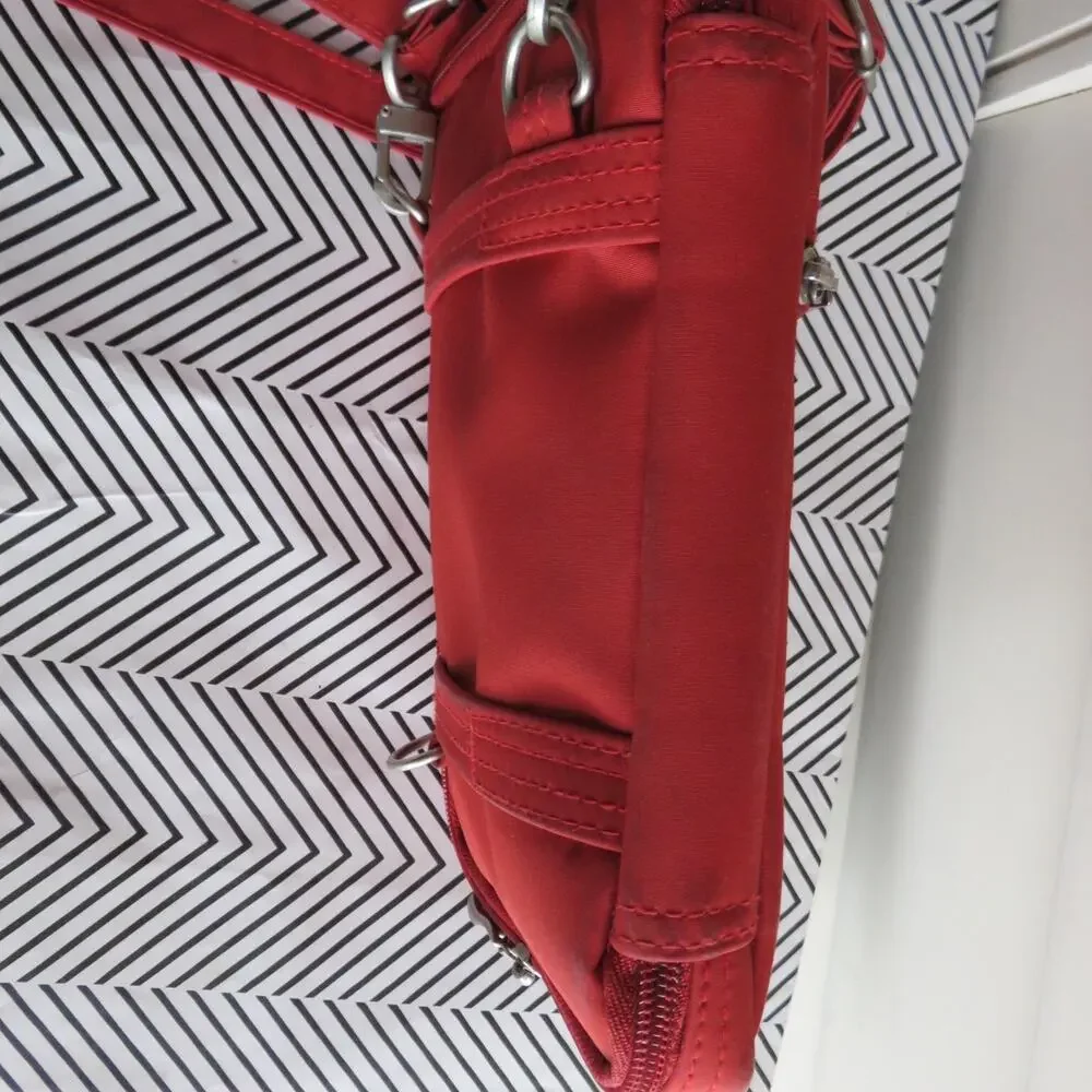 Baggallini Small Red Crossbody Bag and Waist Bag lots of zippered compartments